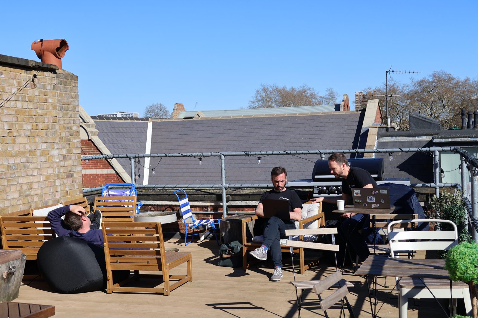 AI London 2026 — a break on the Hub rooftop