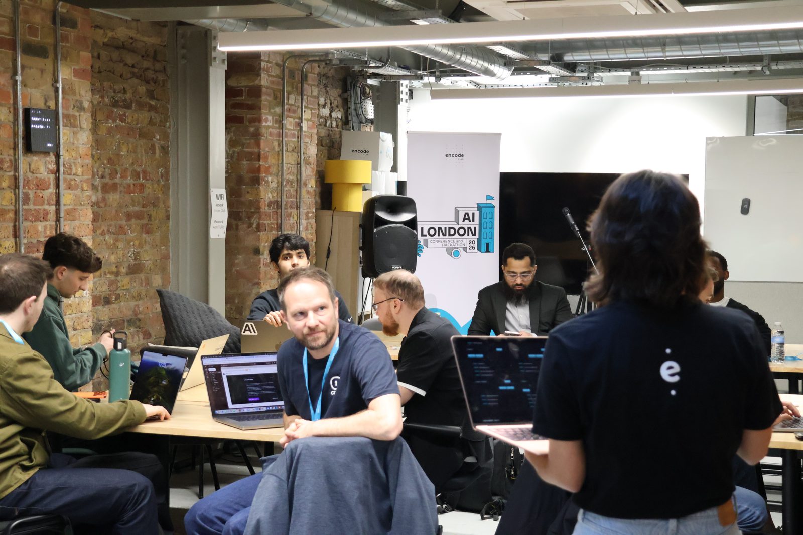 The Encode Hub hacking floor during AI London 2026